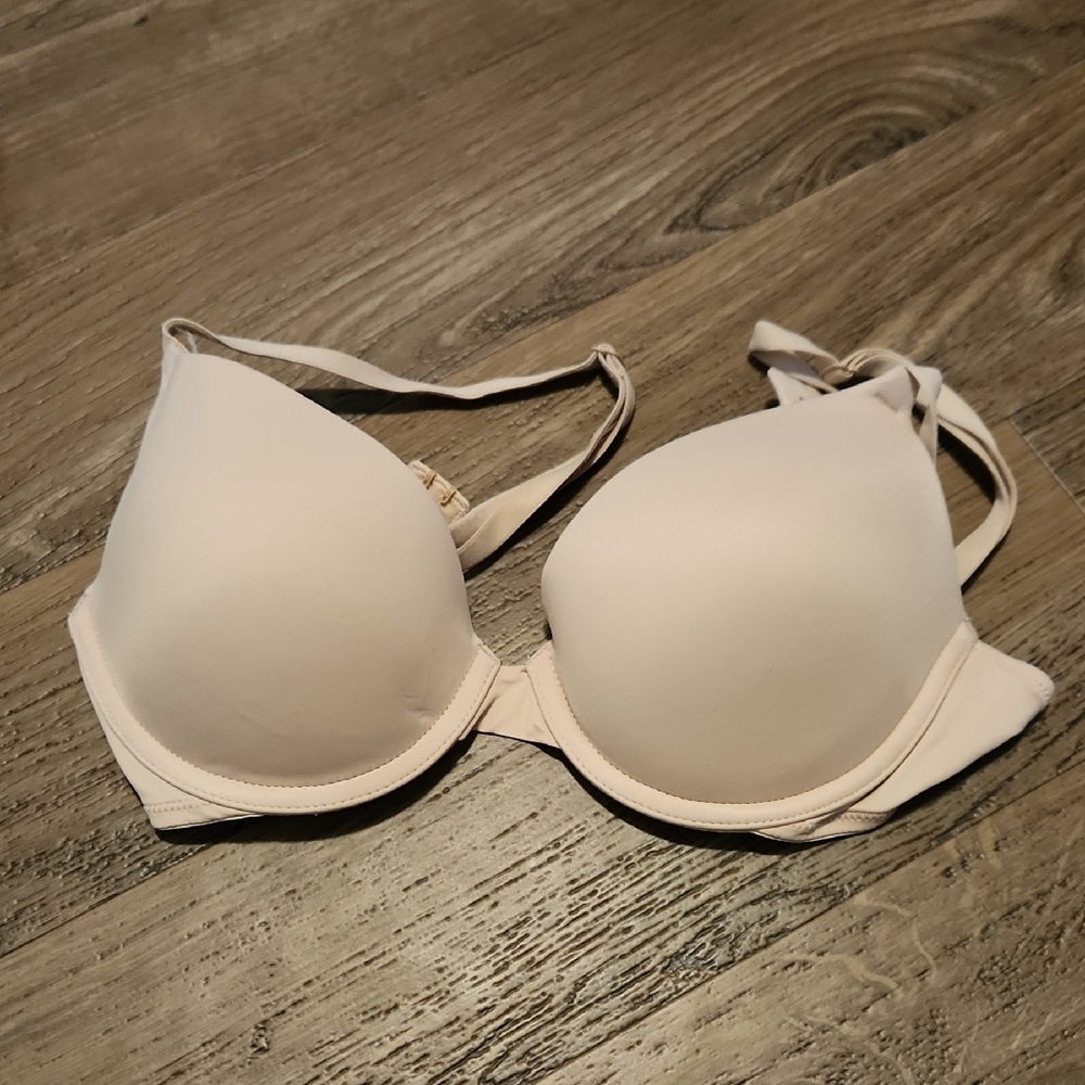 PINK Nude Push Up Bra with Underwire